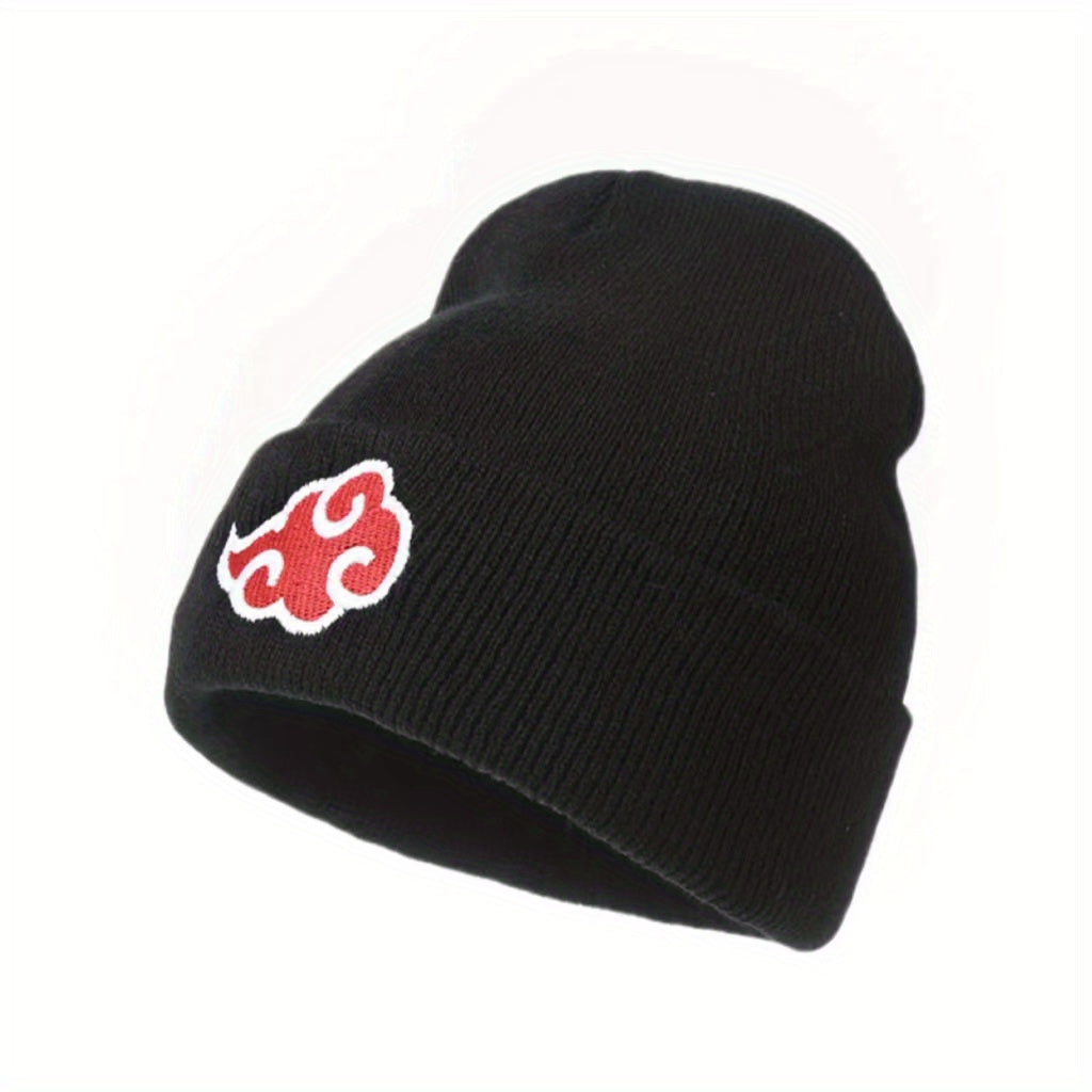 Anime Auspicious Cloud Embroidery Knitted Beanie Men's Cloud Beanie