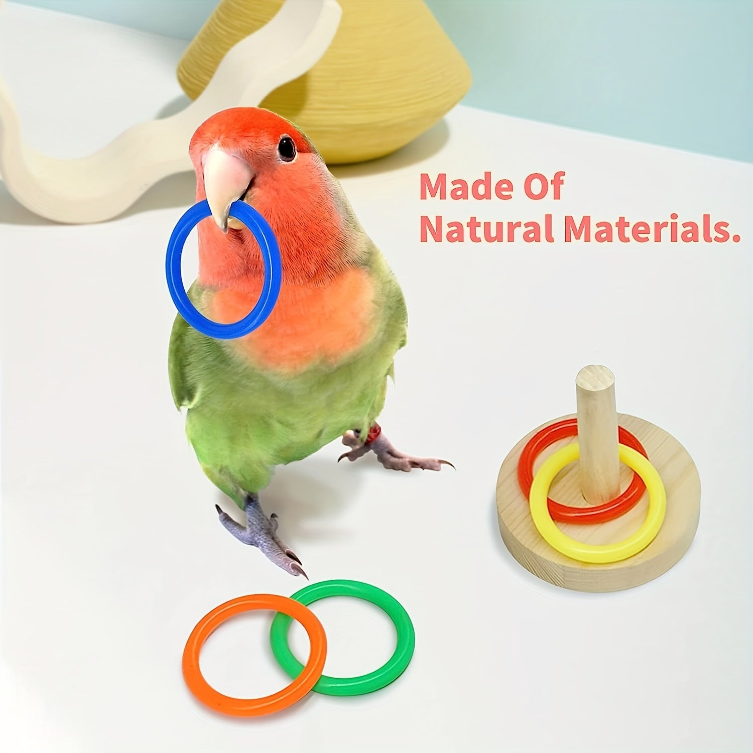 5pcs Interactive Parrot Toys Set - Promotes Exercise and Mental Stimulation