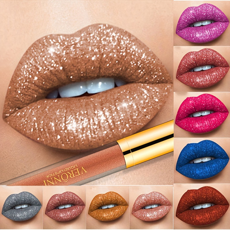 10 Colors Metallic Glitter Lip Gloss for Halloween Party