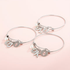 BFF English Letter H N Pendant Bracelet For Girls Gift Friends Kids Accessories
