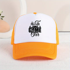 Casual Game Console Mesh Stitching Cap for Summer Holiday Outdoor Traveling