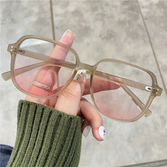 Gradient Round Frame Glasses Anti Light PC Eyewear For Men