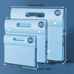 Colorful Transparent File Folder A2 A3 A4 Plastic Portable Folder
