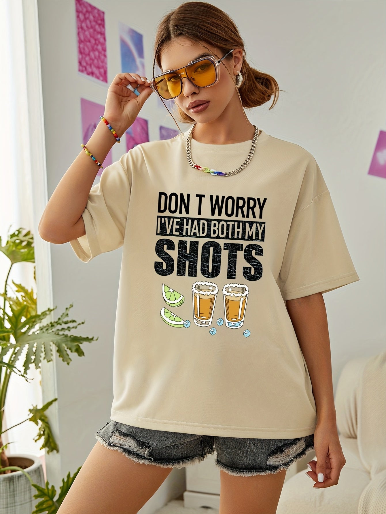 Graphic Casual Sports T-shirt for Women