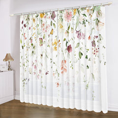 2pcs Romantic Flowers Butterfly Rattan Polyester Material with Hook Ring