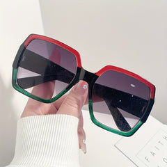 Oversized Square Sunglasses Casual Gradient Glasses UV400