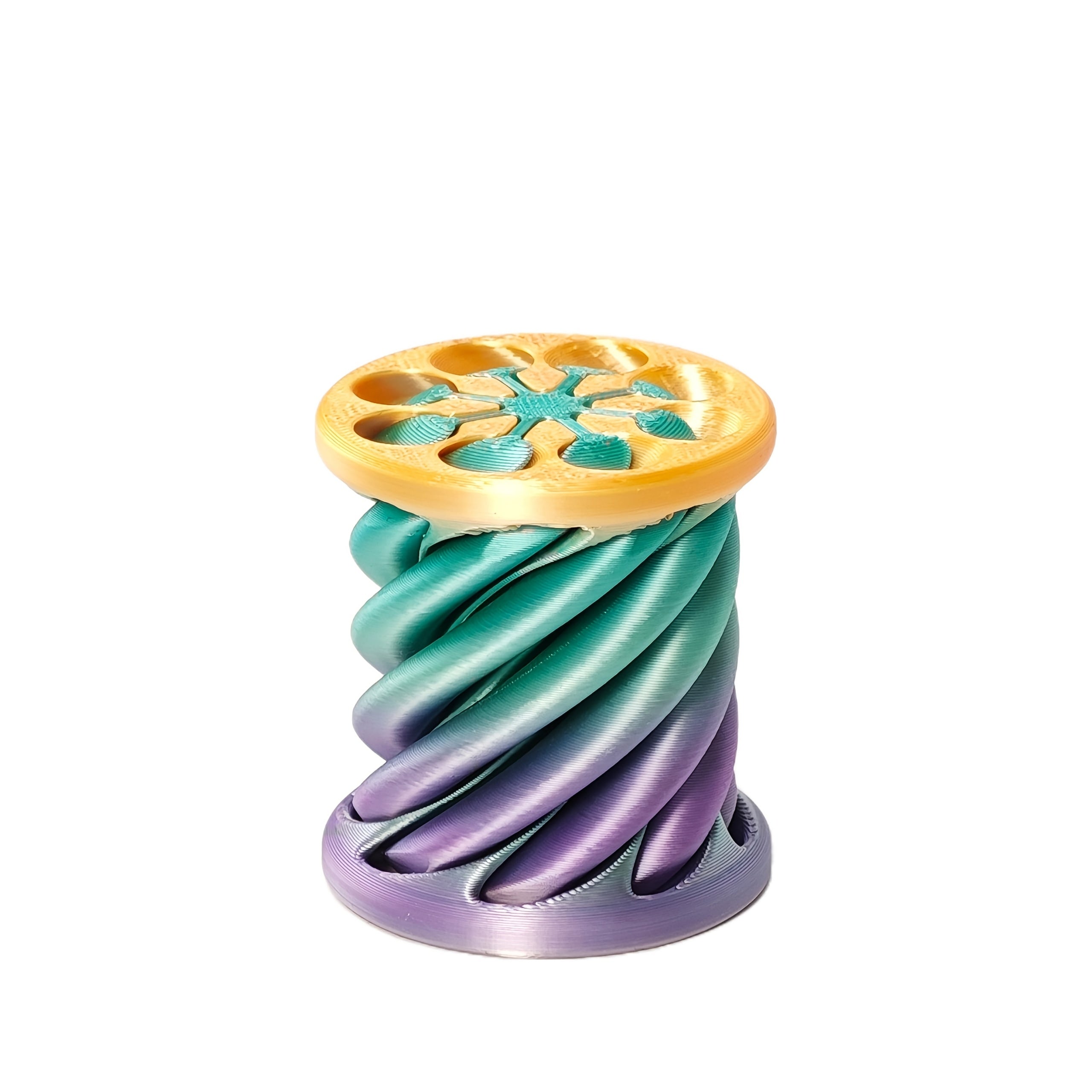 3pcs 3D Printed Candy Gradient Penetration Set Desk Decor