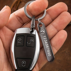 Personalized Men's Car Keychains Zinc Alloy Key Ring Holder