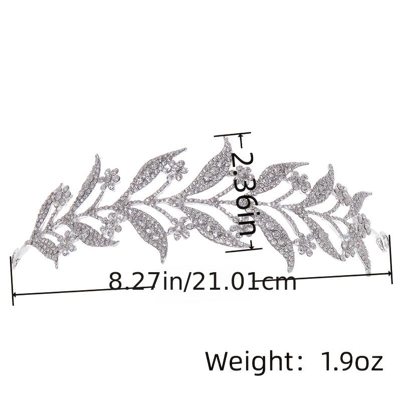Floral Headpiece Tiara Bridal Crown Rhinestone Leaf Hair Accessories