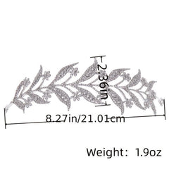 Floral Headpiece Tiara Bridal Crown Rhinestone Leaf Hair Accessories