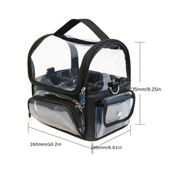 Clear Makeup Brush Case Stand Holder Cup Travel Professional Cosmetic Bag