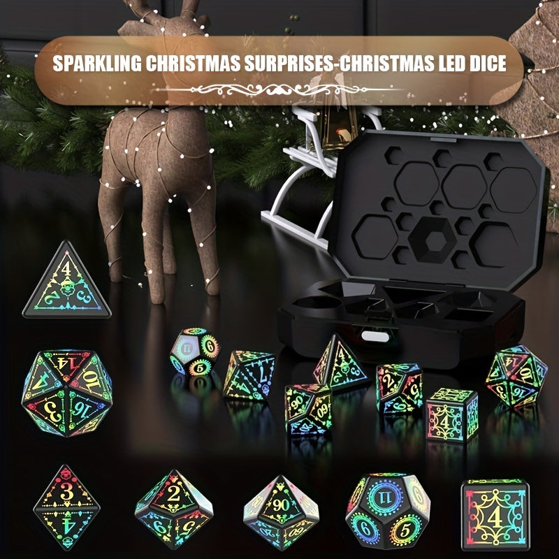 7pcs LED Flashy Dices Christmas Gift Illuminate Board Game Nights