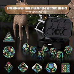 7pcs LED Flashy Dices Christmas Gift Illuminate Board Game Nights