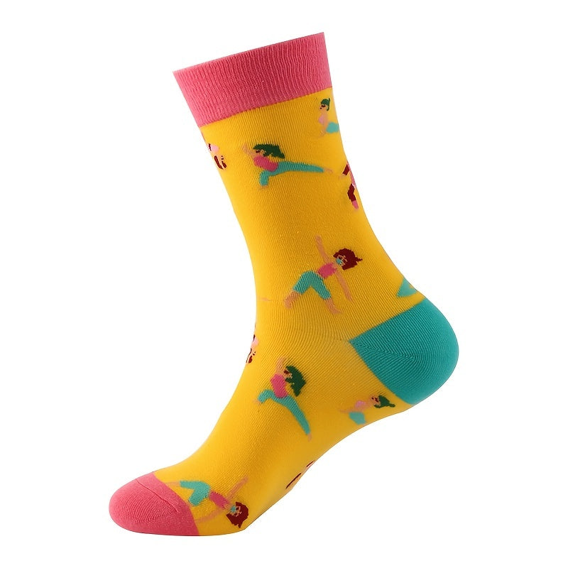 Men's Novelty Crew Socks for Outdoor Activities
