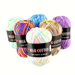 Colorful Milk Cotton Yarn for DIY Knitting and Crocheting