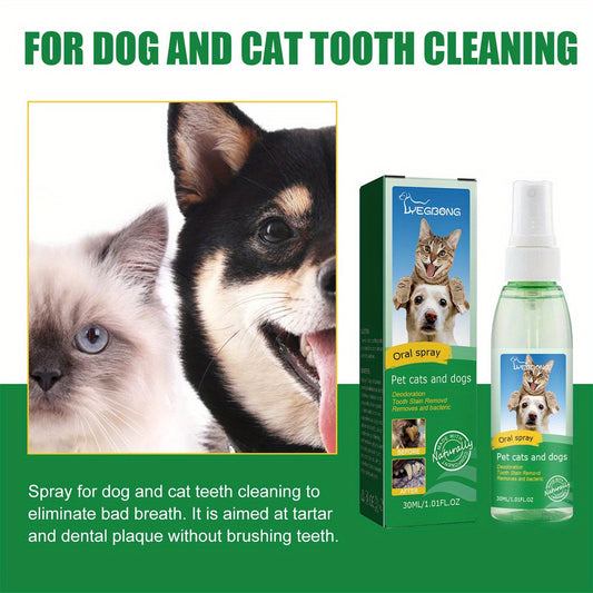 Dog Dental Spray Tartar Remover For Dogs 30ml Pet Teeth Cleaning Spray