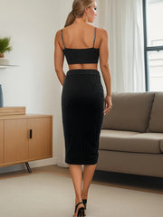 Drawstring Ruched High Waist Summer Skirts Women's Clothing
