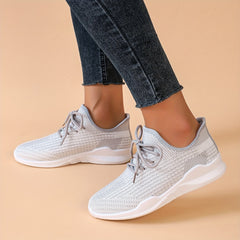 Women's Knitted Sports Shoes Lace Up Running Trainers Lightweight Sneakers