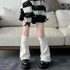 Academic Style Ribbed Knit Knee High Socks Women's Stocking