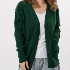 Open Knit Cardigan Loose Casual Sweater for Women