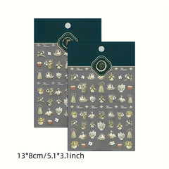3D Art Stickers Embossed Nail Art Decoration Stickers