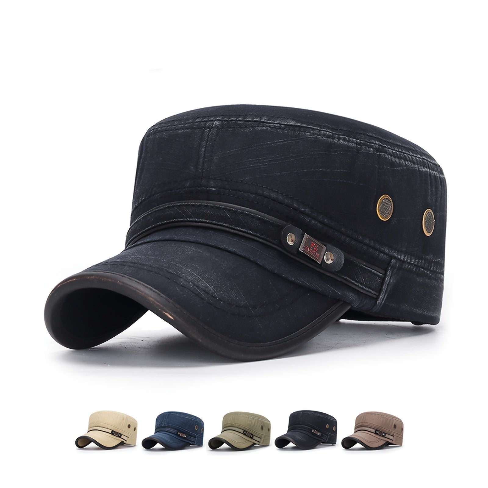 Solid Retro Military Style Cap Outdoor Sport Hat