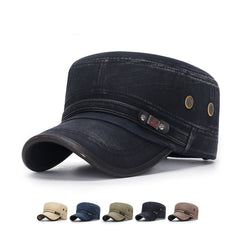 Solid Retro Military Style Cap Outdoor Sport Hat