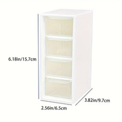 4pcs Small Drawer Storage Box Desktop Finishing Four Palace Grid Storage