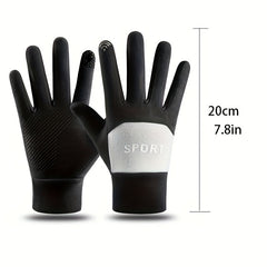 Warm Gloves Velvet Thick Outdoor Gloves For Driving Cycling Anti Slip