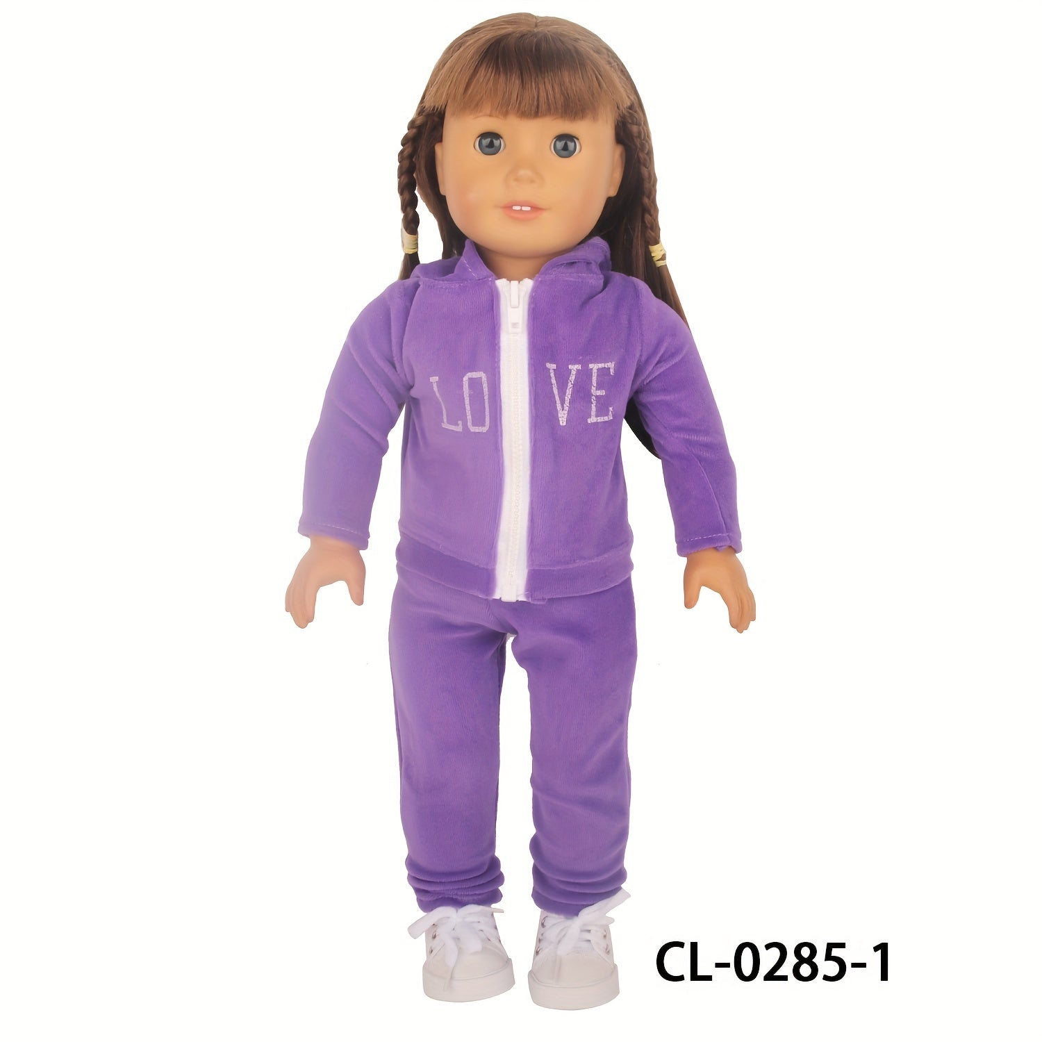 18" Doll Purple Casual Suit Winter Coat Pants Sports Clothes