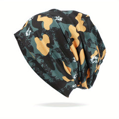 Mesh Holes Breathable Camo Men's Pullover Beanie Hat