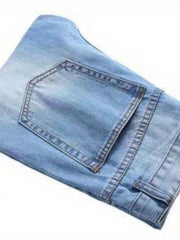 Men's Ripped Distressed Slim Fit Denim Jeans