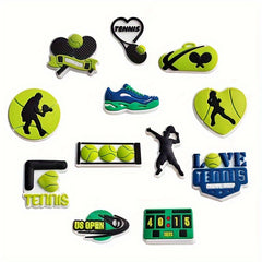 12 Pcs Tennis Shoe Charms Funny Decorations for Women