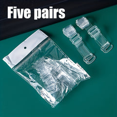 5 Pairs Transparent Shoulder Straps Invisible Adjustable Underwear Straps