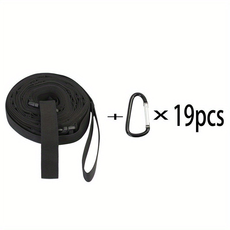 19 Hook Camping Clothesline Windproof Hanging Rope for Tent Storage