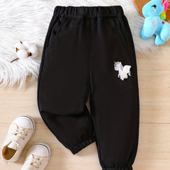 Cartoon Unicorn Print Boys Active Sweatpants Quick drying Jogger Sports Pants