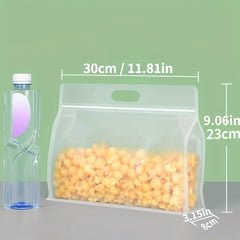 10pcs Reusable Silicone Leakproof Food Storage Bags Kitchen & Travel Organizer