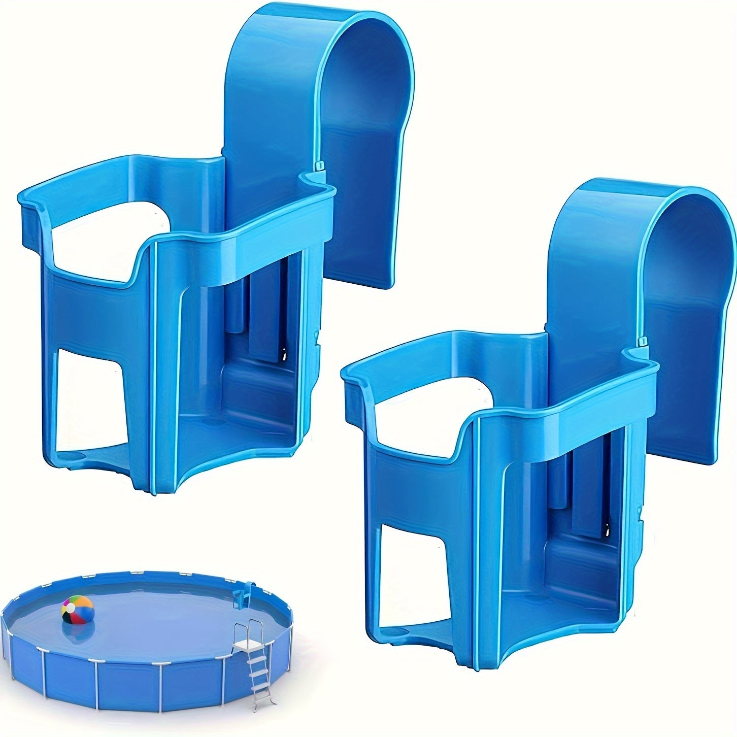 2pcs Water Cup Holder Plastic Cup Rack for Outdoor Swimming Pool Car