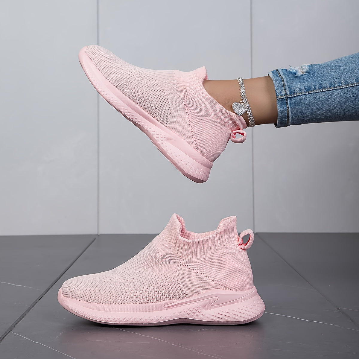 Girl's Comfy Non Slip Sock Shoes - Breathable Sneakers