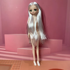 30cm Skinny Cartoon 3D Animation Face Dream Eyes 26 Flat Body Doll Toys