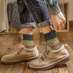 6 Pairs Winter Casual Wool Warm Mid calf Socks Men Women