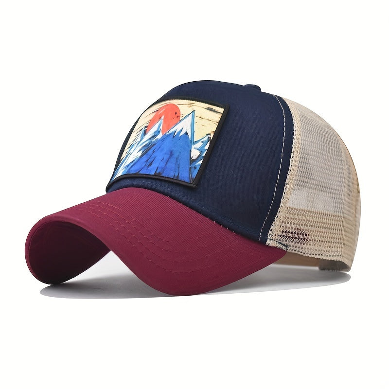 Mountain Patch Baseball Cap Embroidered Unisex Sun Hat Adjustable