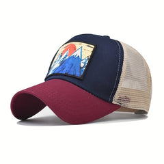 Mountain Patch Baseball Cap Embroidered Unisex Sun Hat Adjustable