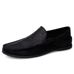 Men's Leather Loafer Shoes Casual Slip On Lightweight Moccasin