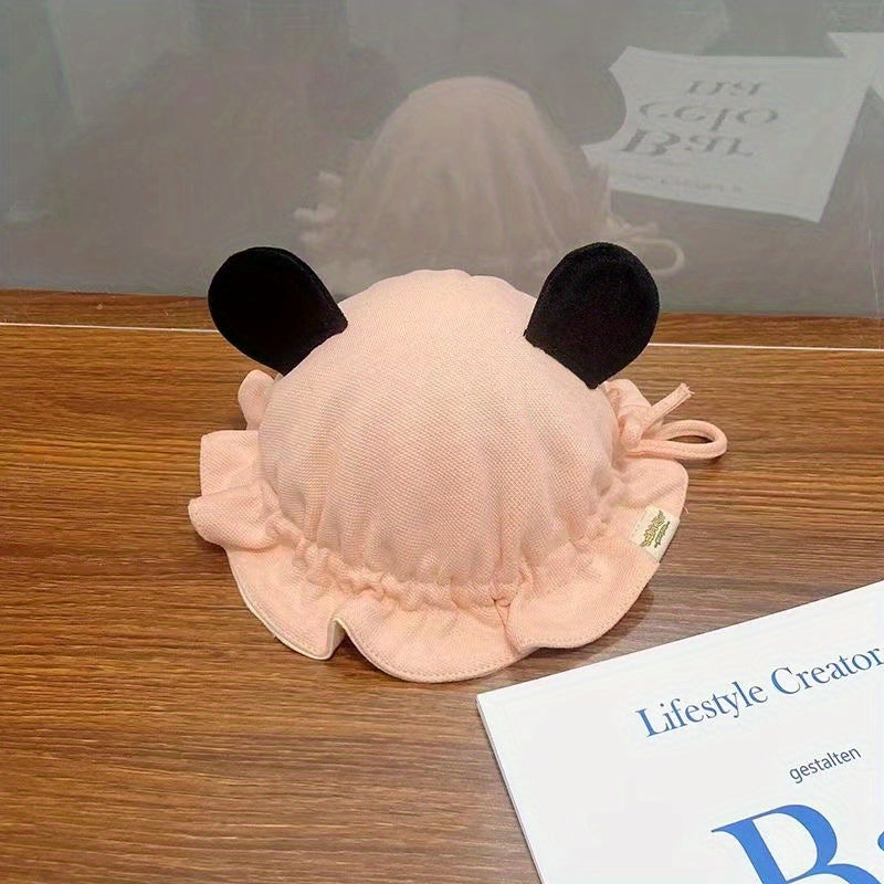 Unisex Fisherman Hat with Little Bear Ears for Babies