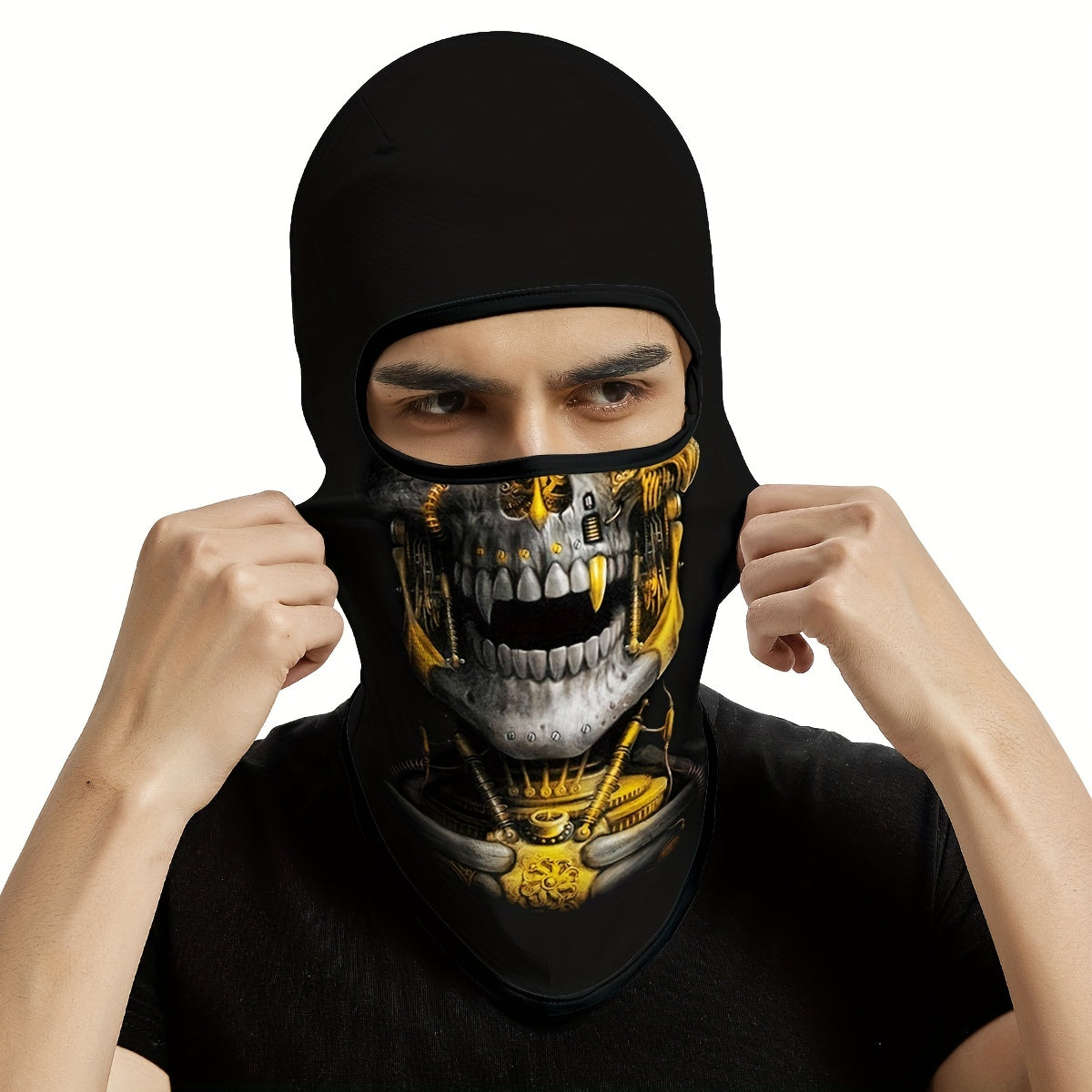 Ghost Skull Face Balaclava Windproof Anti UV for Halloween Cosplay