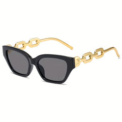 Cat Eye Sunglasses Chain Temple Glasses UV400