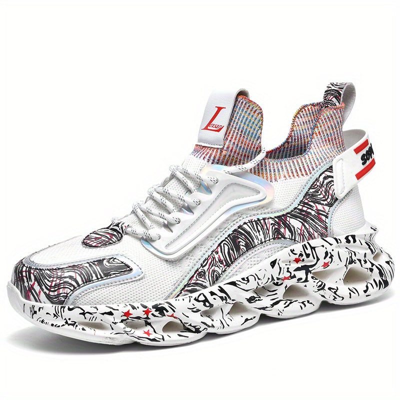 Men's Lace up Sneakers Athletic Shoes Lightweight Breathable Basketball Shoes