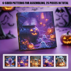 Magical Puzzle Toy 25pcs Halloween Patterns DIY Educational Toy for Kids