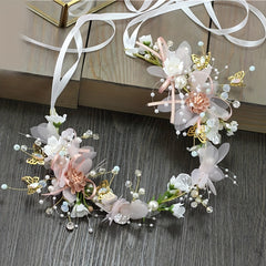 Flowers Butterfly Wreath Princess Hair Accessories